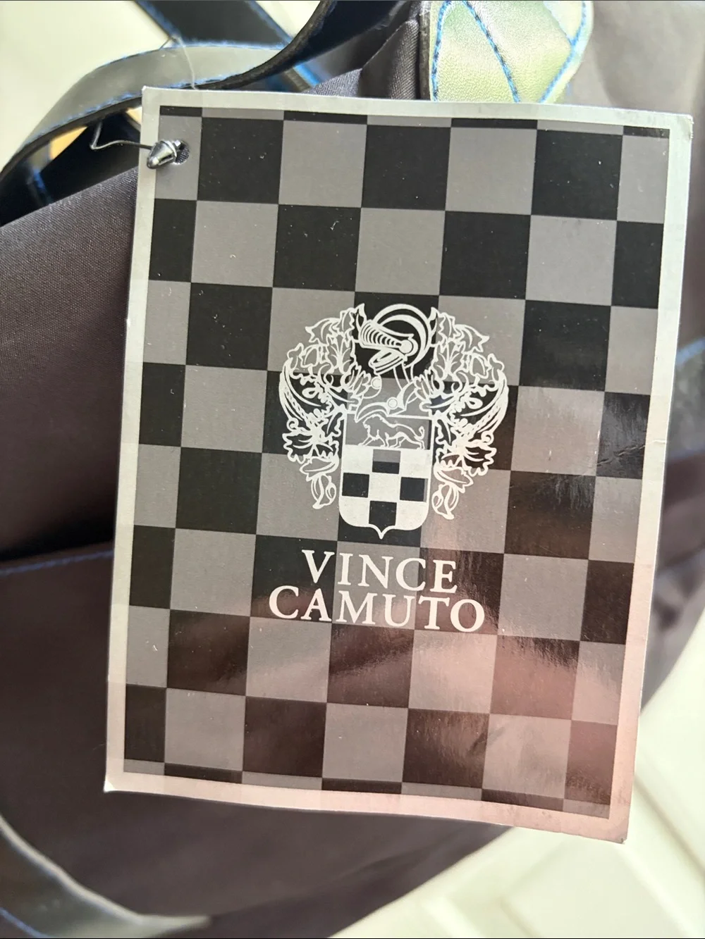 NWT Vince Camuto Black Large Duffle Bag / Sac Gym Travel Bag With Shoulder Strap